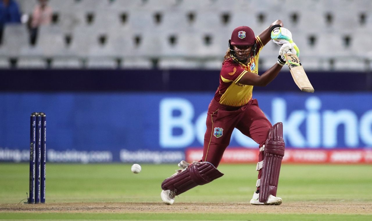 Hayley Matthews hits one down the ground, Ireland vs West Indies, Women's T20 world Cup, Cape Town, February 17, 2023