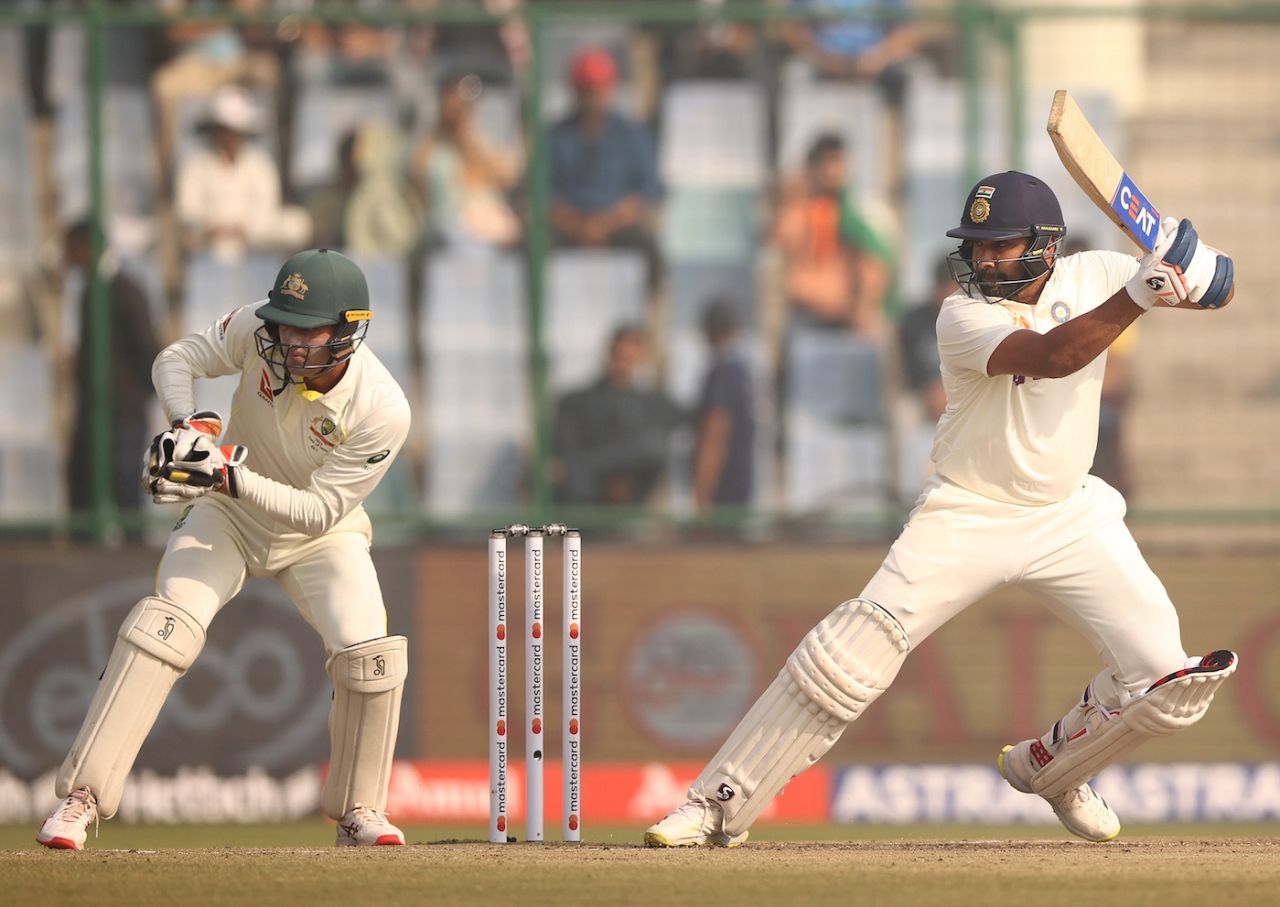 Rohit Sharma cuts off the back foot, India vs Australia, 2nd Test, Delhi, 2nd day, February 18, 2023