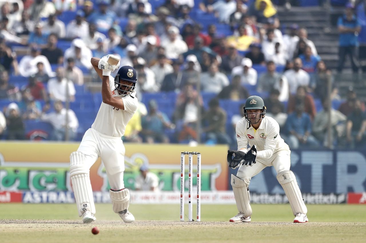 Axar Patel nails a cover drive, India vs Australia, 2nd Test, Delhi, 2nd day, February 18, 2023