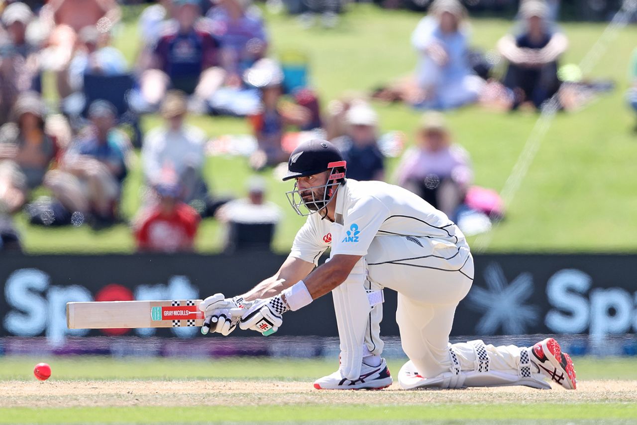 Daryl Mitchell produced a fighting fifty, New Zealand v England, 1st Test, Mount Maunganui, 4th day, February 19, 2023