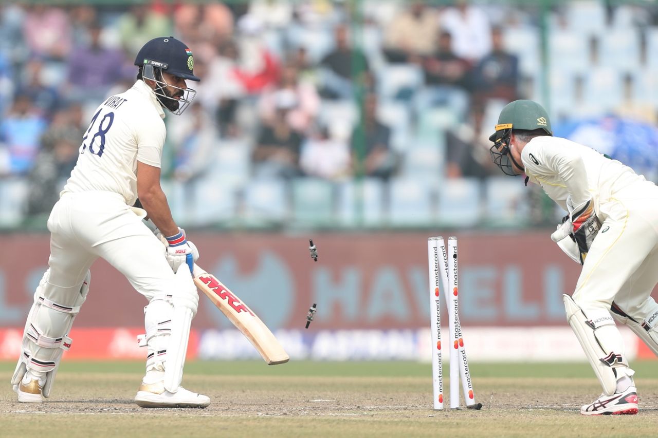 Virat Kohli is stumped, India vs Australia, 2nd Test, Delhi, 3rd day, February 19, 2023