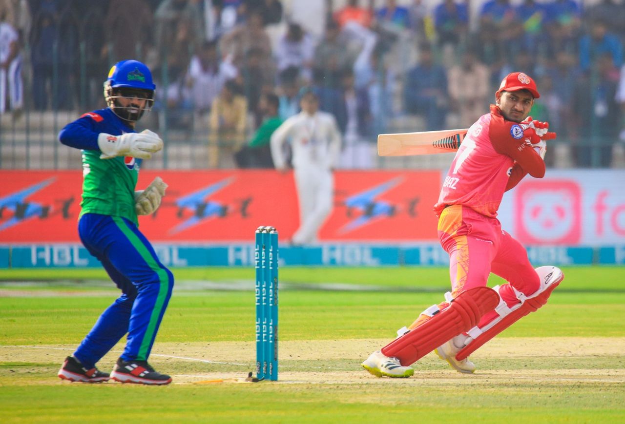 Hasan Nawaz scored 21 off 16 balls, Multan Sultans vs Islamabad United, PSL, Multan, February 19, 2023