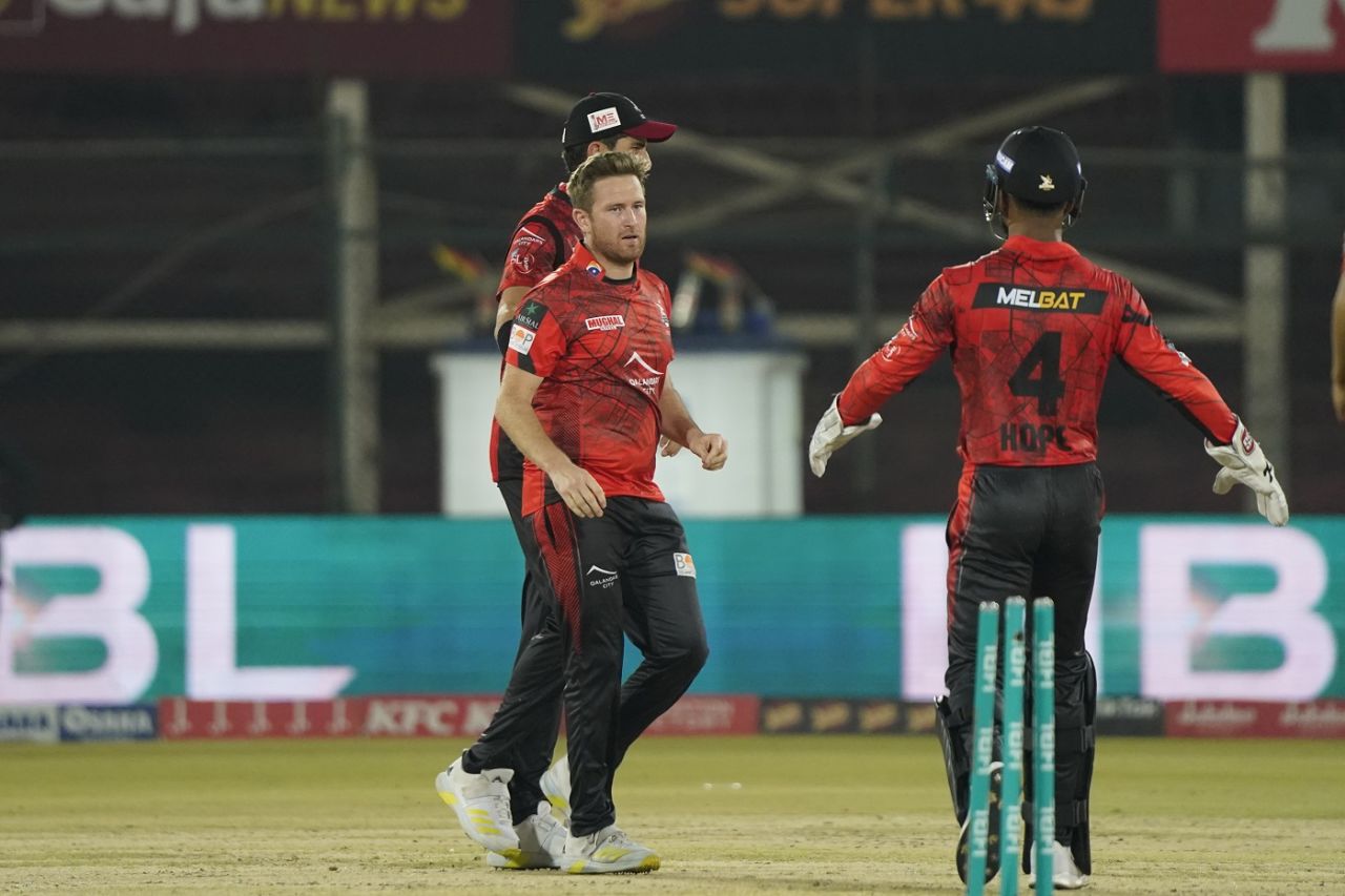 Liam Dawson picked up the key wicket of Haider Ali, Karachi Kings vs Lahore Qalandars, PSL 2023, Karachi, February 19, 2023