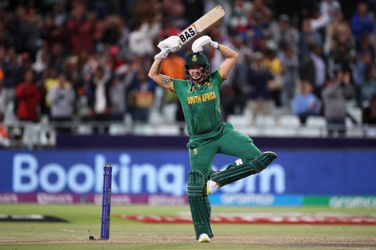 A unique celebration after Tazmin Brits completes her half-century, Women's T20 World Cup, Cape Town, February 21, 2023