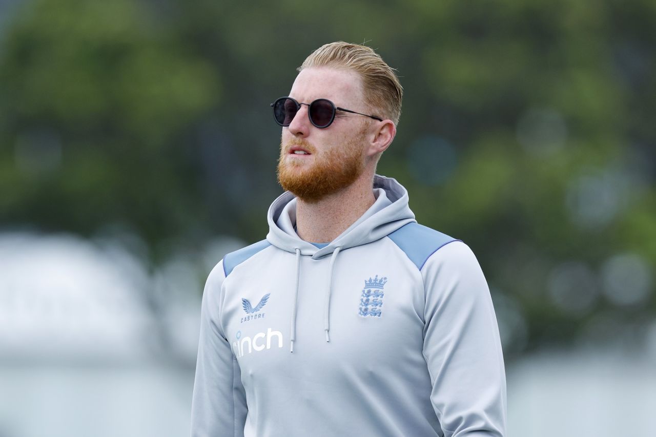 Ben Stokes looks on in training, Wellington, February 22, 2023