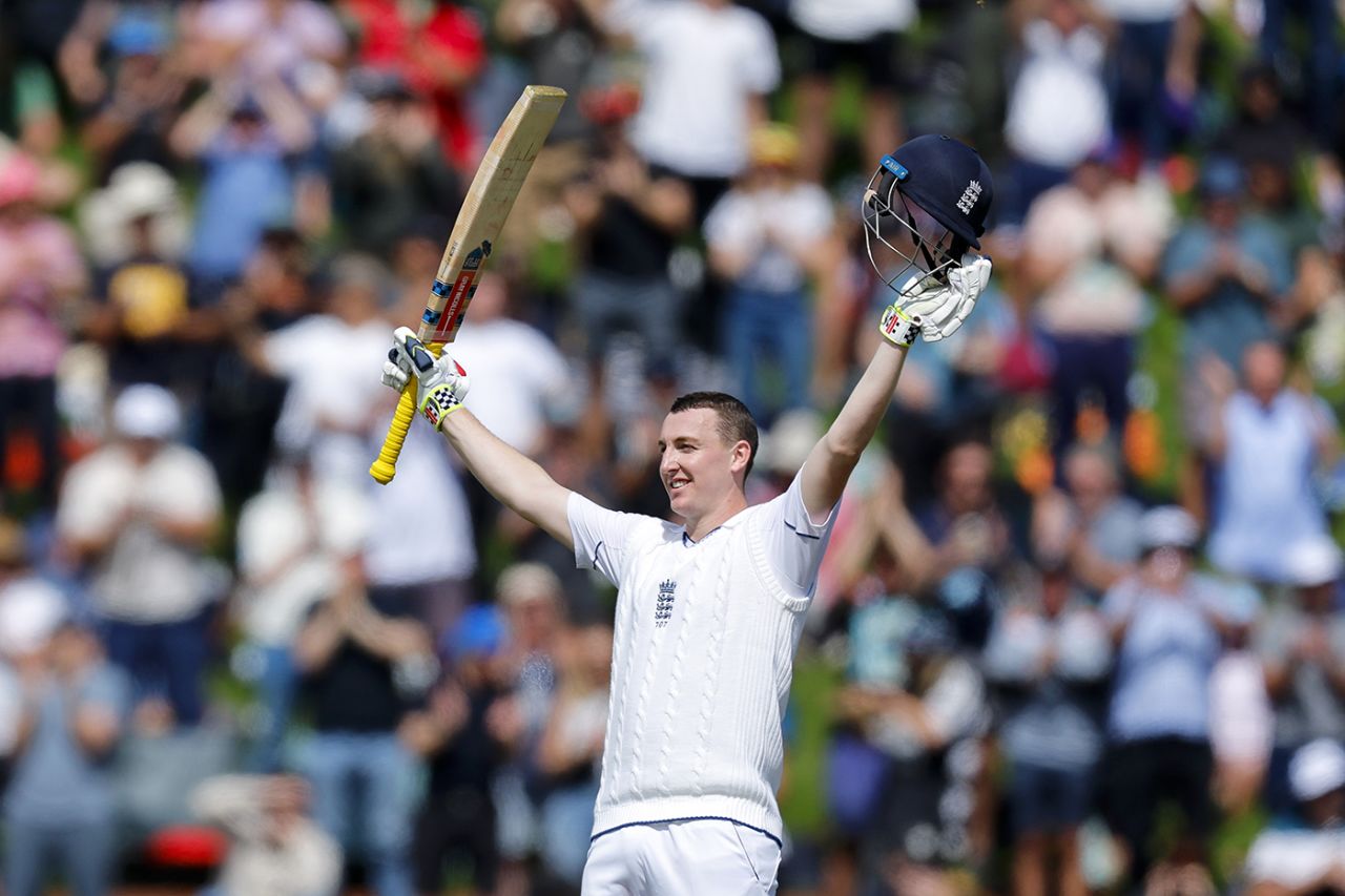 Harry Brook racked up his fourth hundred in five Tests, New Zealand vs England, 2nd Test, 1st day, Wellington, February 24, 2023