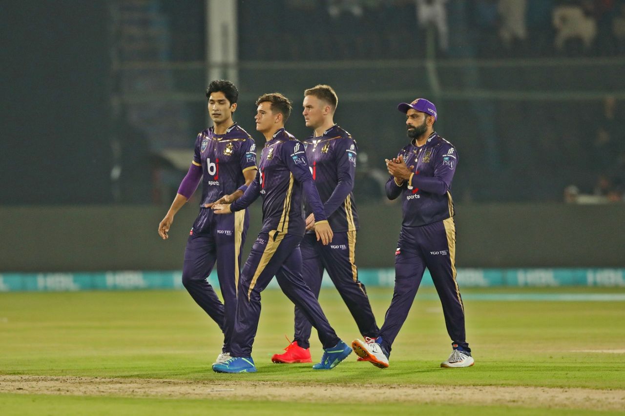 Hasnain celebrates taking a wicket, Islamabad United vs Quetta Gladiators, PSL, Karachi, February 24, 2023
