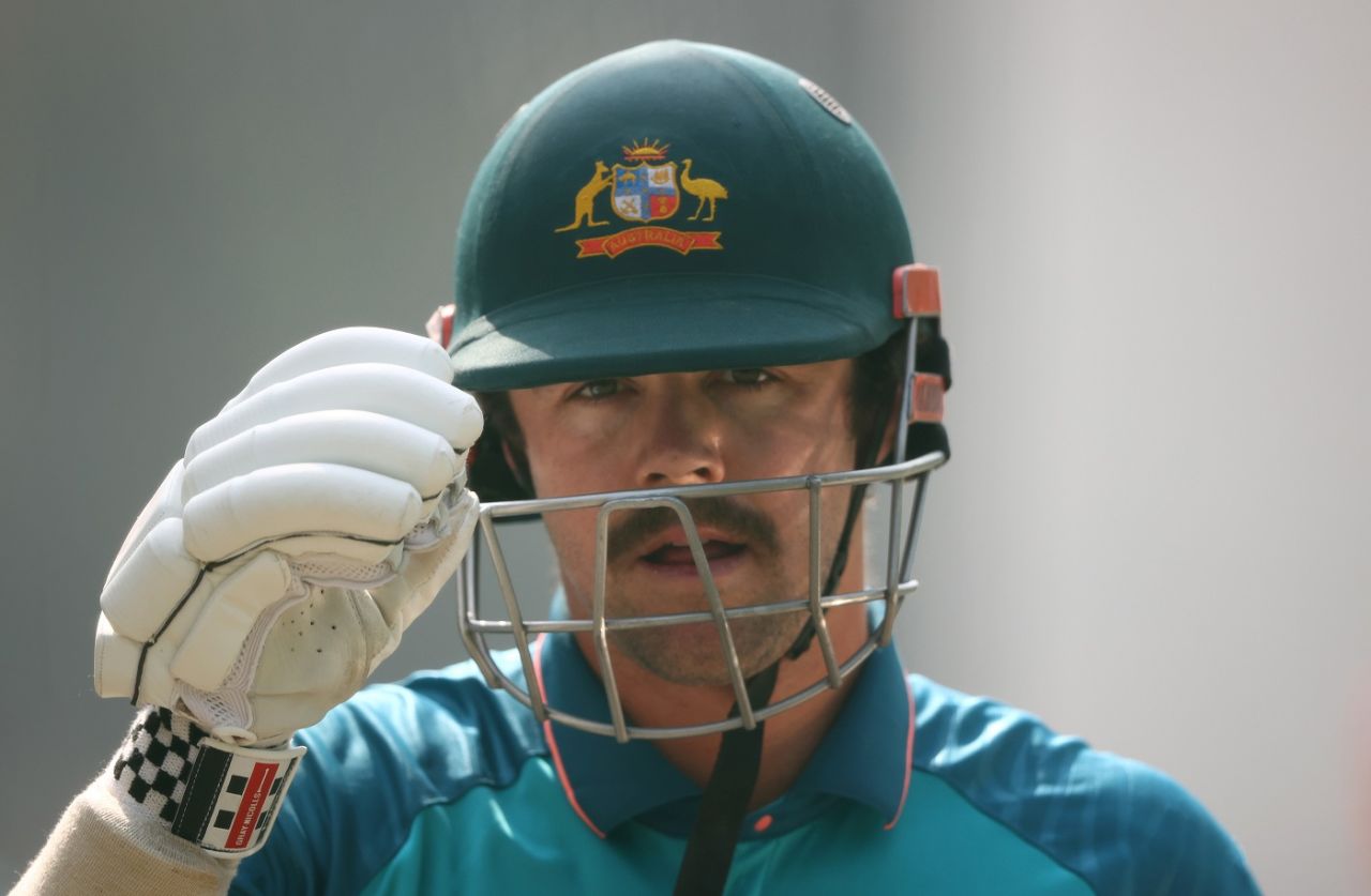 Travis Head looks on during a training session, Delhi, February 25, 2023