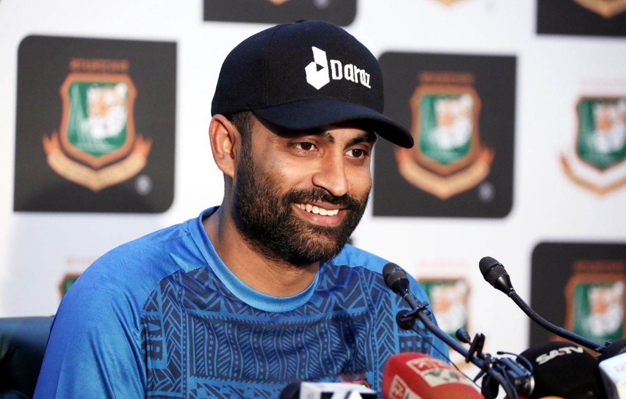 Tamim Iqbal at a press conference ahead of the ODI series, Dhaka, February 26, 2023