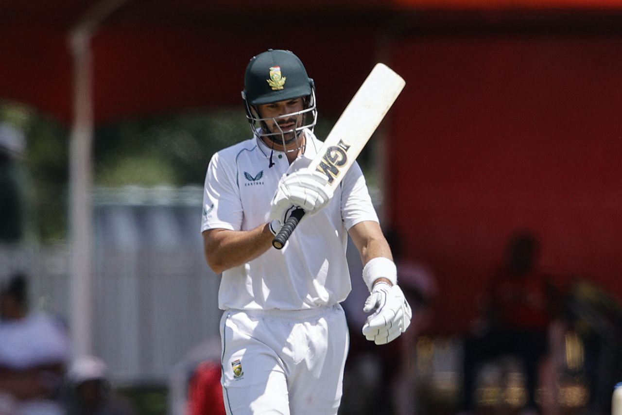 Aiden Markram celebrates upon reaching fifty, South Africa vs West Indies, 1st Test, Centurion, 1st day, February 28, 2023
