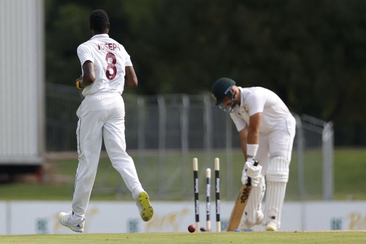 Alzarri Joseph's scorching yorker knocked over Aiden Markram, 1st Test, Centurion, 1st day, February 28, 2023