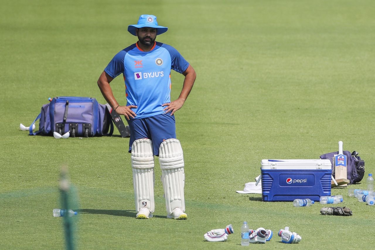 Rohit Sharma at a training session on the eve of the Indore Test, India vs Australia, Indore, February 28, 2023