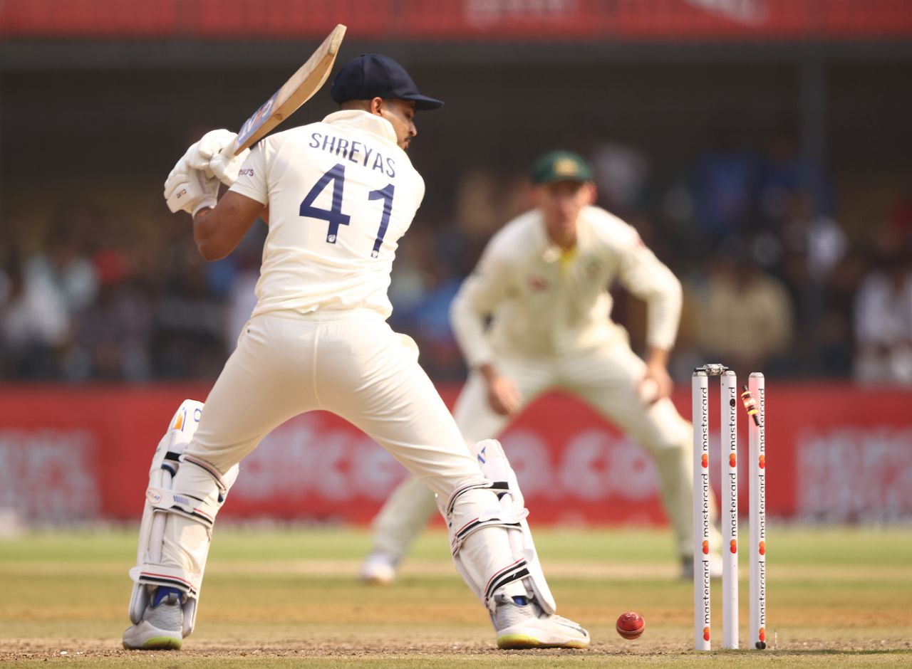 Shreyas Iyer didn't last long, chopping Matt Kuhnemann on, India vs Australia, 3rd Test, Indore, 1st day, March 1, 2023