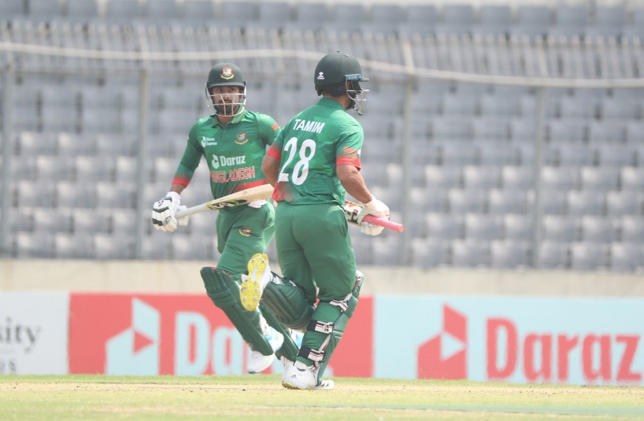 Litton Das and Tamim Iqbal got Bangladesh off to a rapid start, Bangladesh vs England, 1st ODI, Mirpur, March 1, 2023