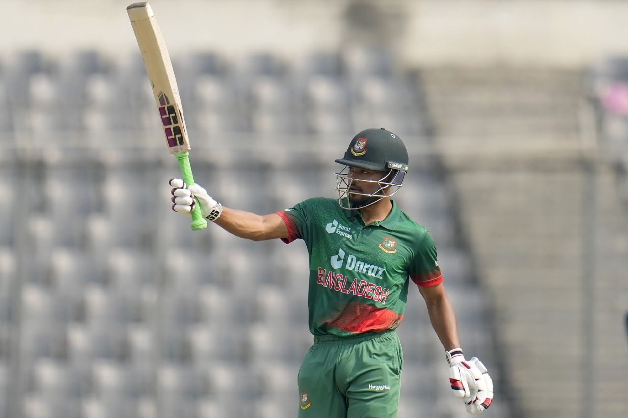Najmul Hossain Shanto brought up a calm half-century, Bangladesh vs England, 1st ODI, Mirpur, March 1, 2023
