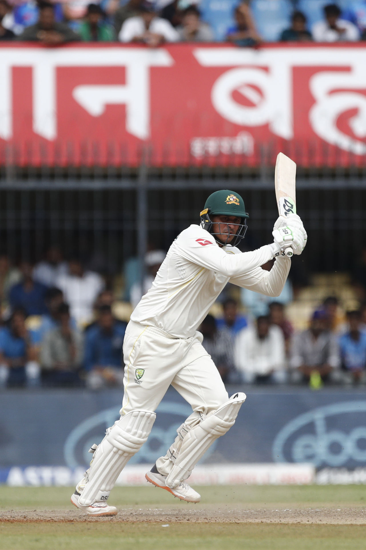 Usman Khawaja looked in control on a tricky pitch, India vs Australia, 3rd Test, Indore, 1st day, March 1, 2023