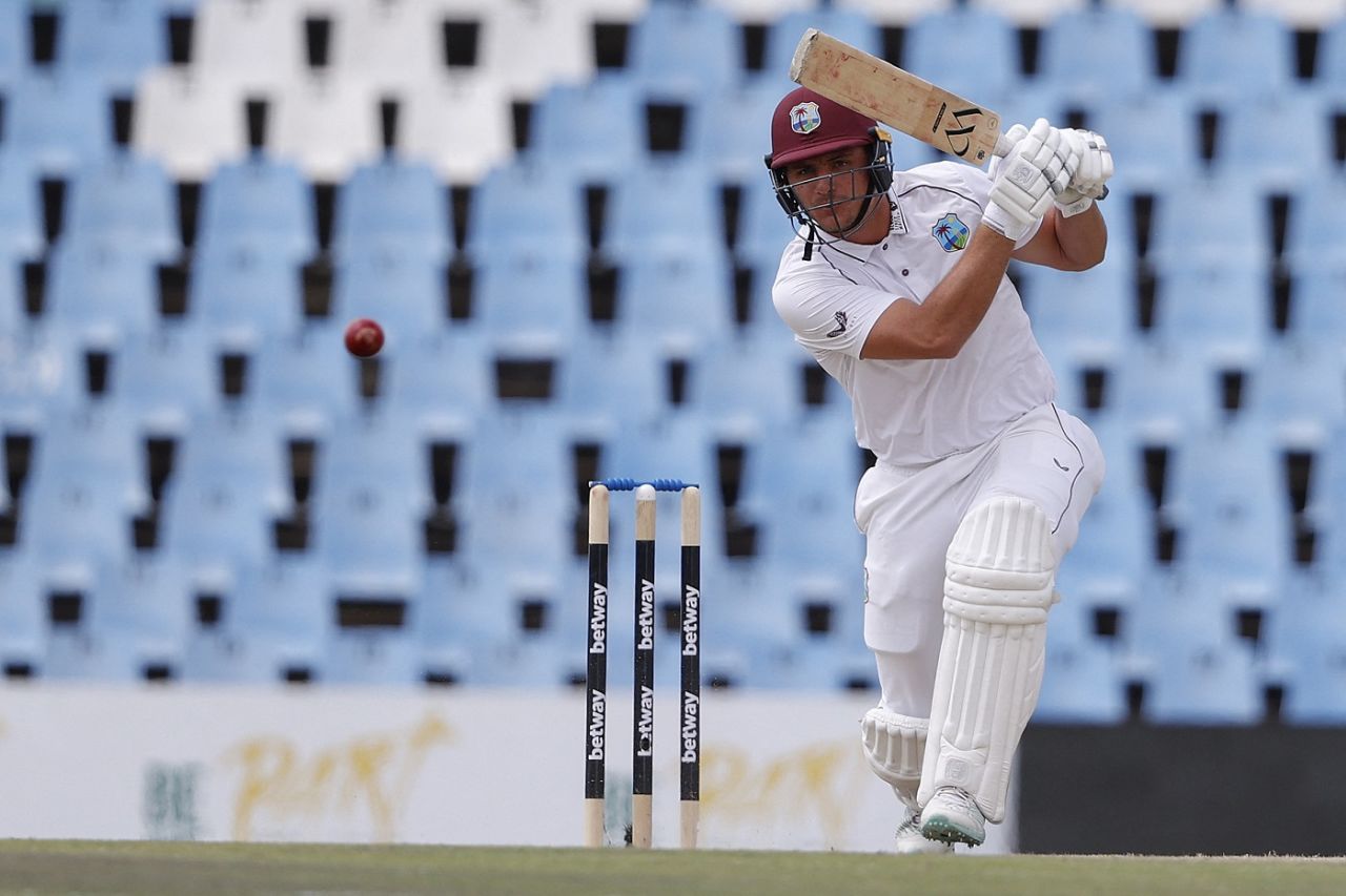 Joshua Da Silva played a good hand but was dismissed before lunch, South Africa vs West Indies, 1st Test, Centurion, 3rd day, March 2, 2023
