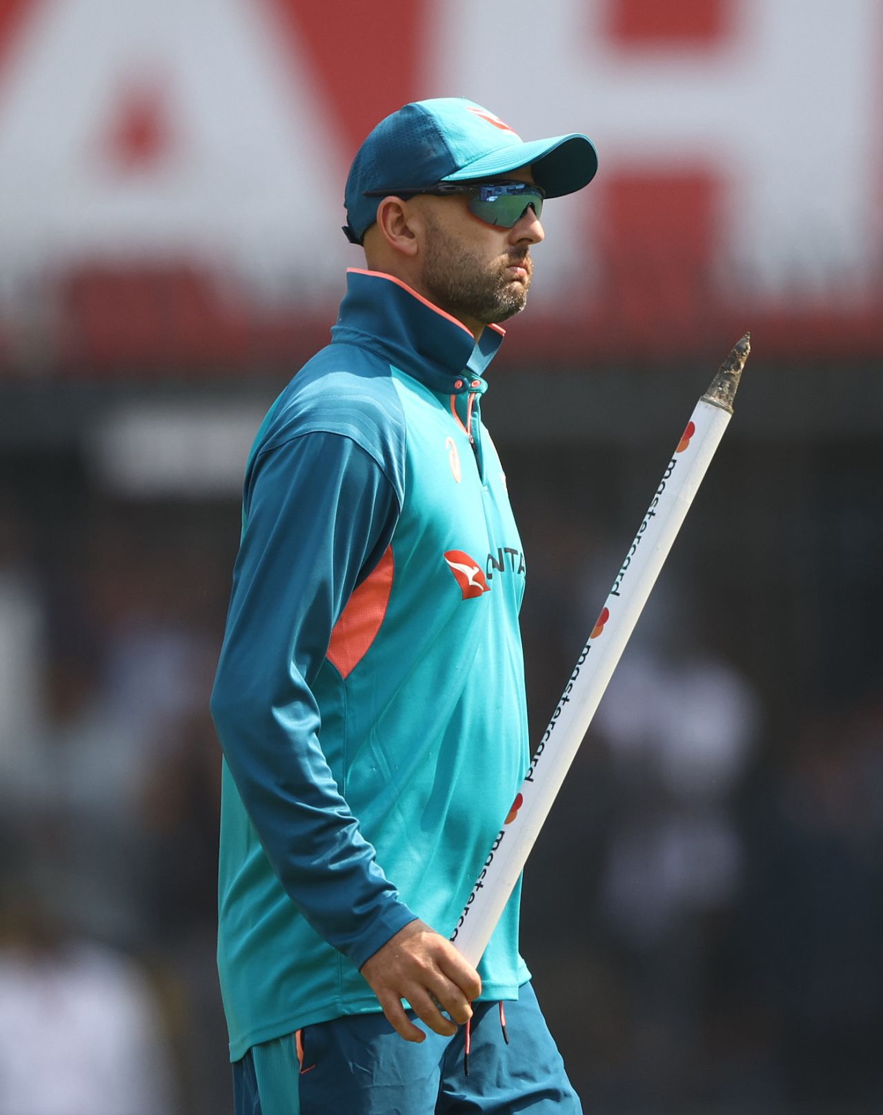 Nathan Lyon takes a stump home after Australia's win, India vs Australia, 3rd Test, Indore, 3rd day, March 3, 2023