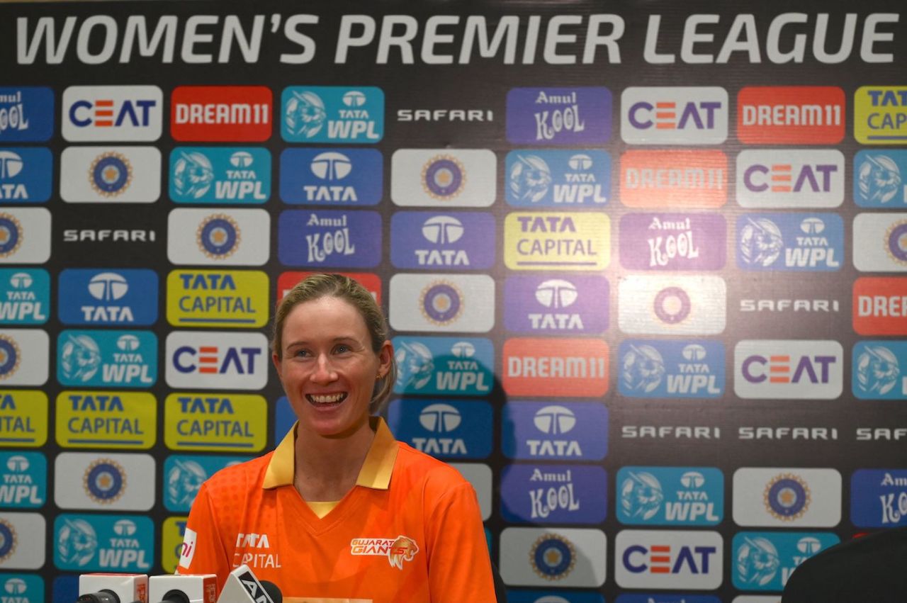 Beth Mooney speaks at a press conference, Gujarat Giants vs Mumbai Indians, WPL 2023, Mumbai, March 3, 2023
