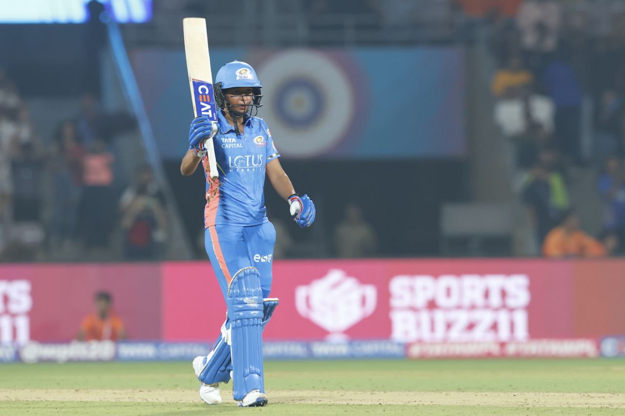 Harmanpreet Kaur made the tournament's first fifty, Gujarat Giants vs Mumbai Indians, Women's Premier League 2023, Mumbai, March 4, 2023