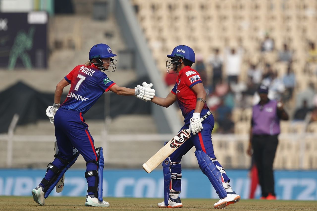 Meg Lanning and Shafali Verma's opening stand went past 150, Royal Challengers Bangalore vs Delhi Capitals, Women's Premier League 2023, Brabourne Stadium, Mumbai, March 5, 2023