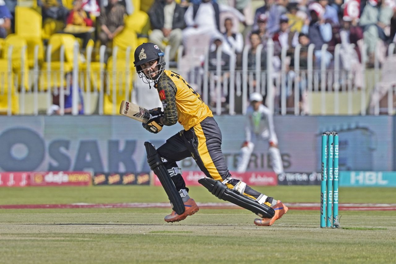 Saim Ayub scored a 26-ball 50, Lahore Qalandars vs Peshawar Zalmi, PSL, Rawalpindi, March 07, 2023