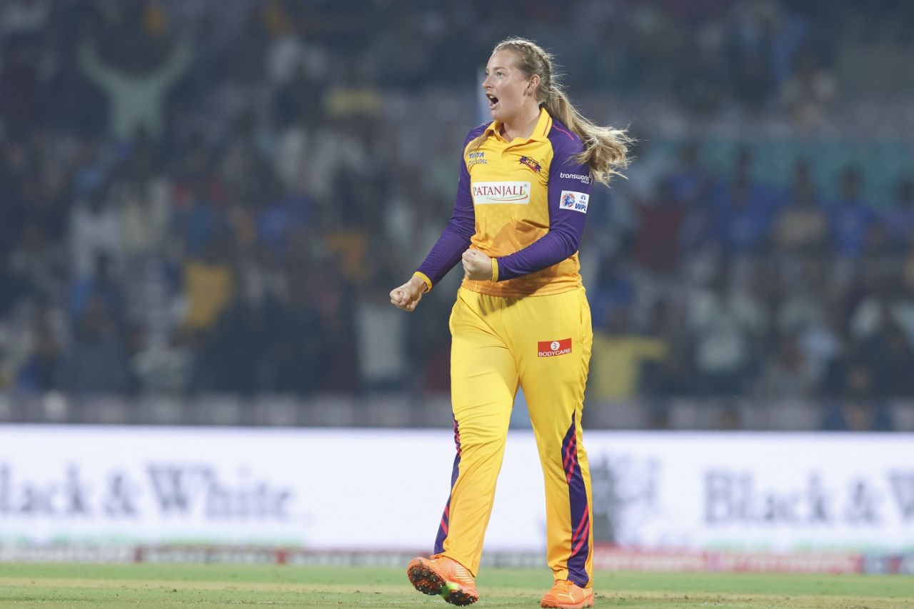 Sophie Ecclestone struck after the rain delay, Delhi Capitals vs UP Warriorz, Women's Premier League, Navi Mumbai, March 7, 2023
