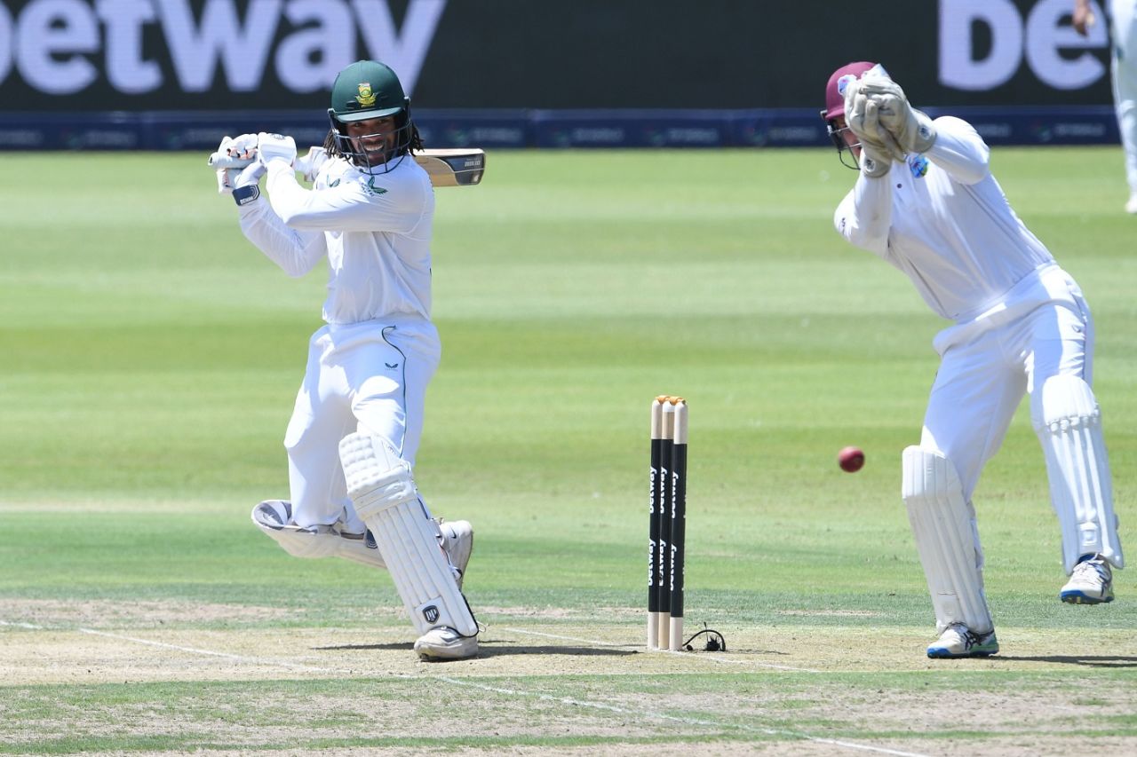 Tony de Zorzi cuts it square, South Africa vs West Indies, 2nd Test, Johannesburg, 1st day, March 8, 2023