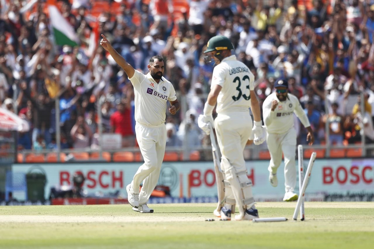 Mohammed Shami castles Marnus Labuschagne, India vs Australia, 4th Test, Ahmedabad, 1st day, March 9, 2023