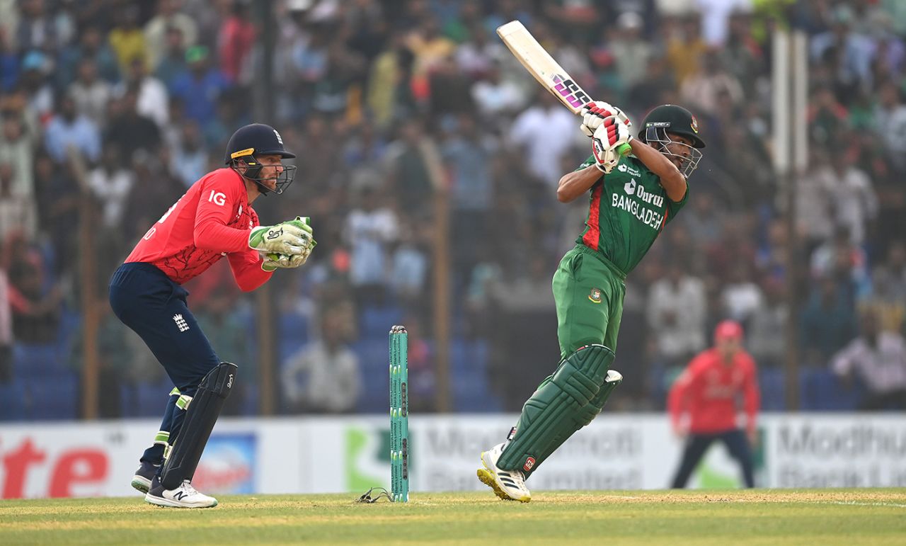 Najmul Hossain Shanto played fluently for a 27-ball fifty, Bangladesh vs England, 1st T20I, Chattogram, March 9, 2023