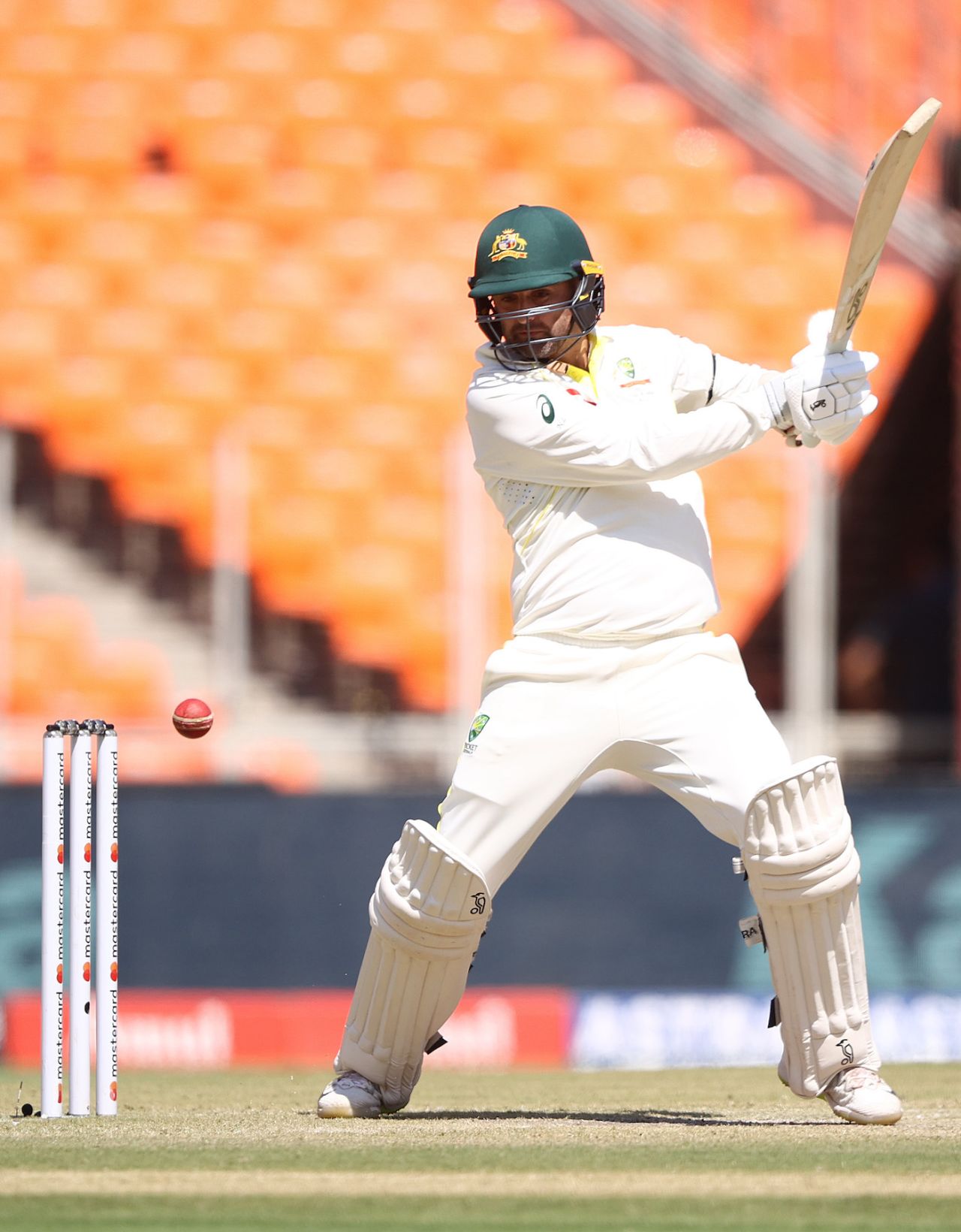 Nathan Lyon scored useful runs in a 70-run stand with Todd Murphy for the ninth wicket, India vs Australia, 4th Test, Ahmedabad, 2nd day, March 10, 2023