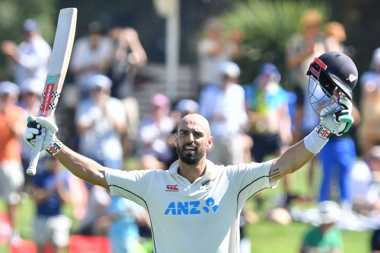 Daryl Mitchell celebrates his century, New Zealand vs Sri Lanka, 1st Test, Christchurch, 3rd day, March 11, 2023
