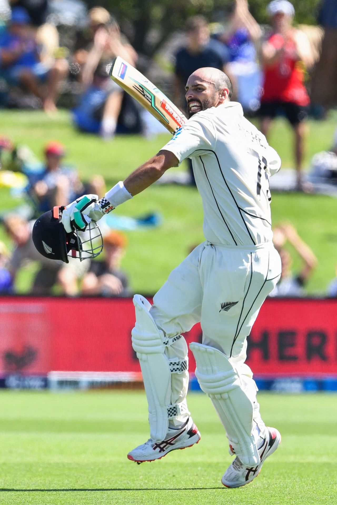 Daryl Mitchell is delighted after making a ton, New Zealand vs Sri Lanka, 1st Test, Christchurch, 3rd day, March 11, 2023