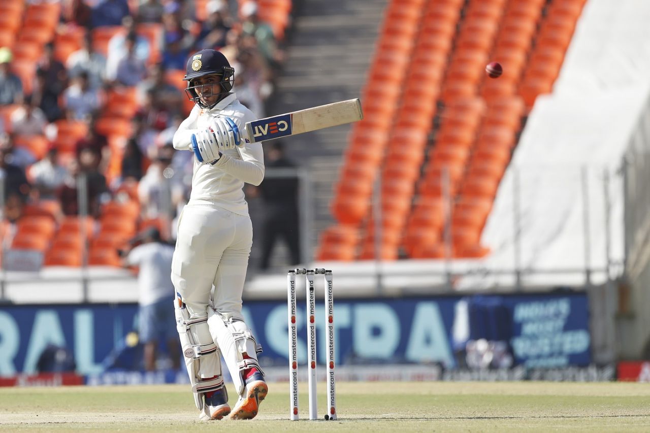 Shubman Gill plays a shot behind square, India vs Australia, 4th Test, Ahmedabad, 3rd day, March 11, 2023