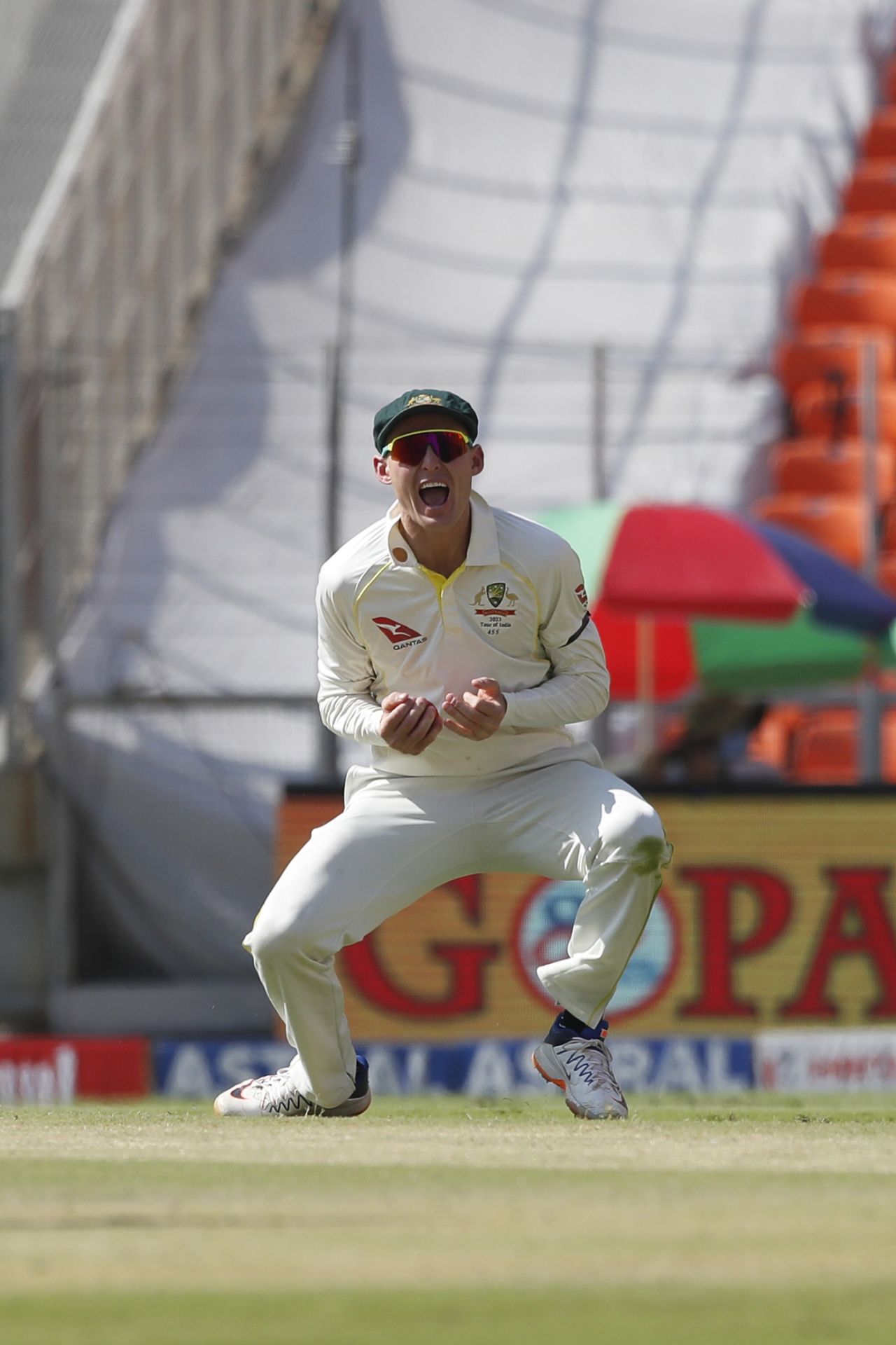 Marnus Labuschagne celebrates after taking Rohit Sharma's catch, India vs Australia, 4th Test, Ahmedabad, 3rd day, March 11, 2023