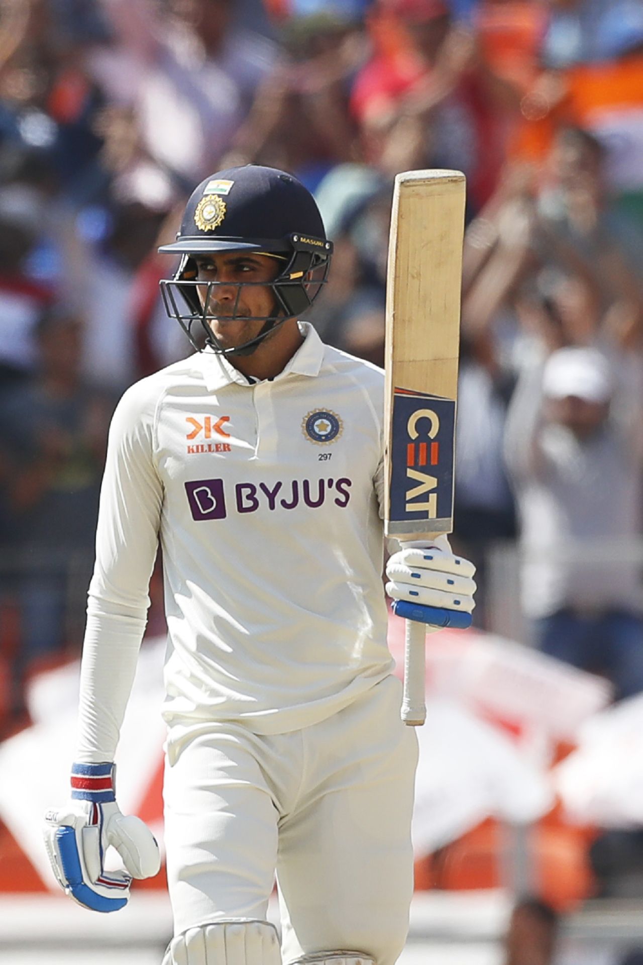 Shubman Gill brought his fifty up with a cut in front of square, India vs Australia, 4th Test, Ahmedabad, 3rd day, March 11, 2023