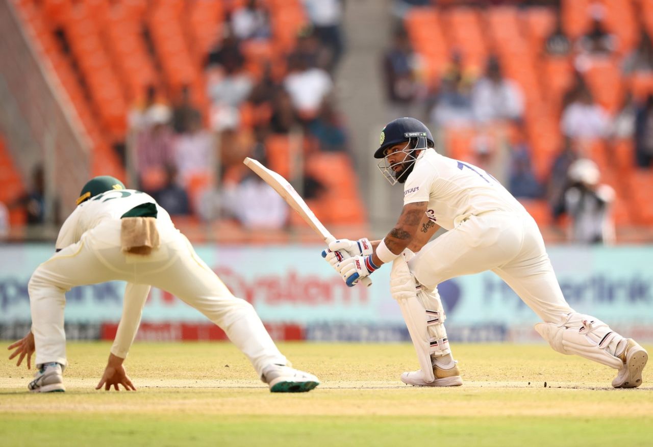 Virat Kohli flicks to the leg side, India vs Australia, 4th Test, 4th day, March 12, 2023