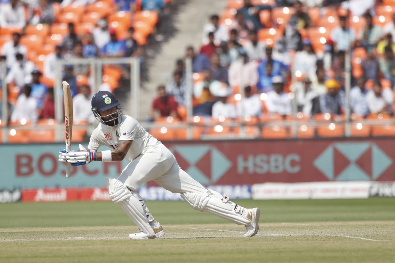 Virat Kohli flicks towards fine leg, India vs Australia, 4th Test, 4th day, March 12, 2023