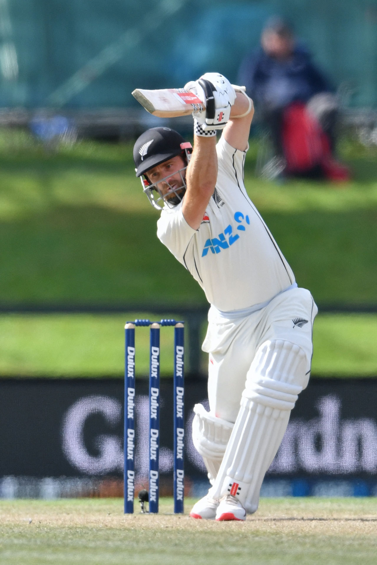 Kane Williamson drives down the ground, New Zealand vs Sri Lanka, 1st Test, Christchurch, 5th day, March 13, 2023