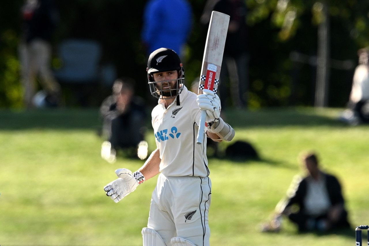 Kane Williamson raises his fifty, New Zealand vs Sri Lanka, 1st Test, Christchurch, 5th day, March 13, 2023