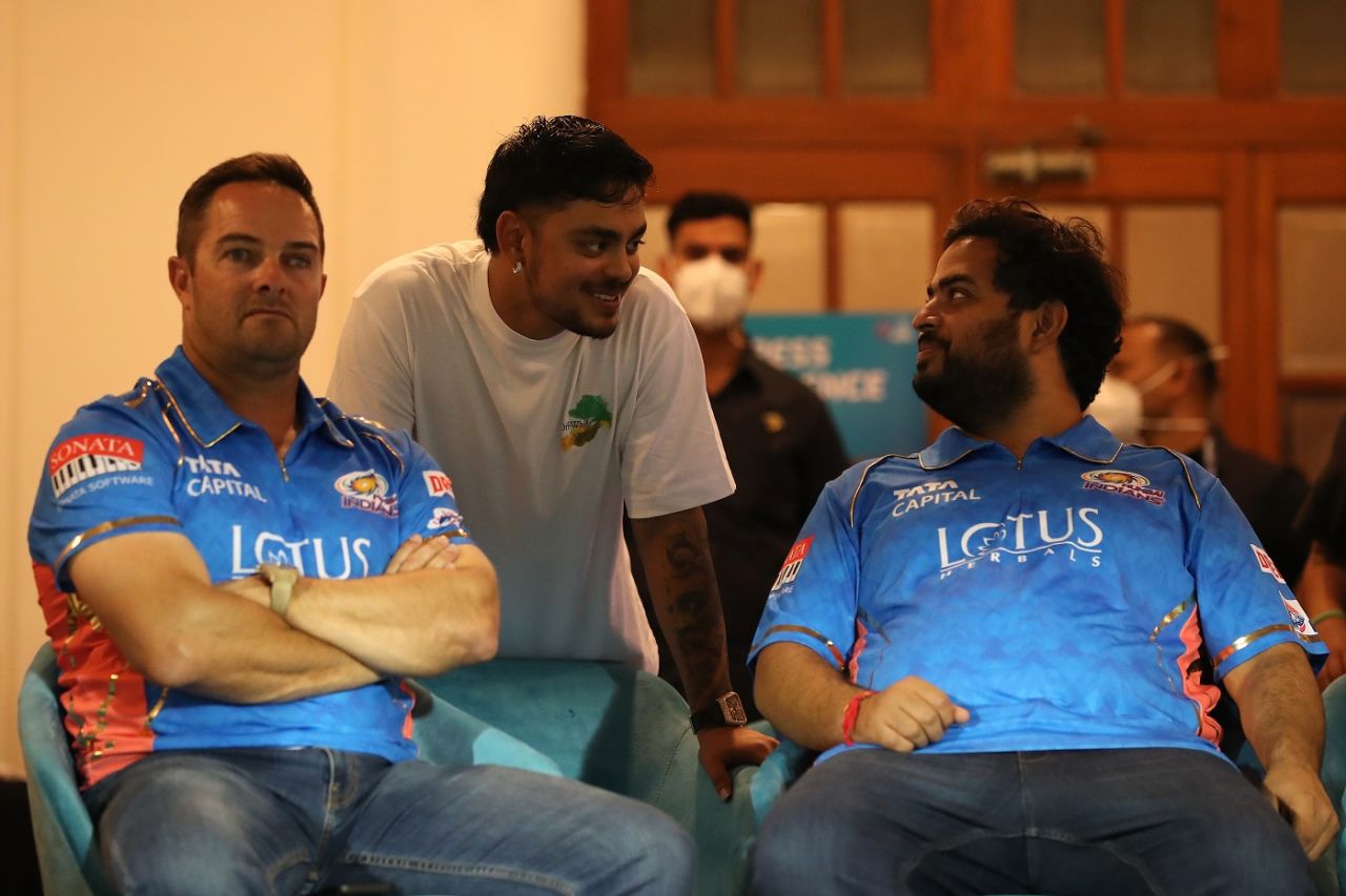 Mark Boucher, Ishan Kishan, Akash Ambani watch the WPL game between Mumbai Indians and Gujarat Giants, Mumbai Indians vs Gujarat Giants, WPL, Brabourne, March 14, 2023