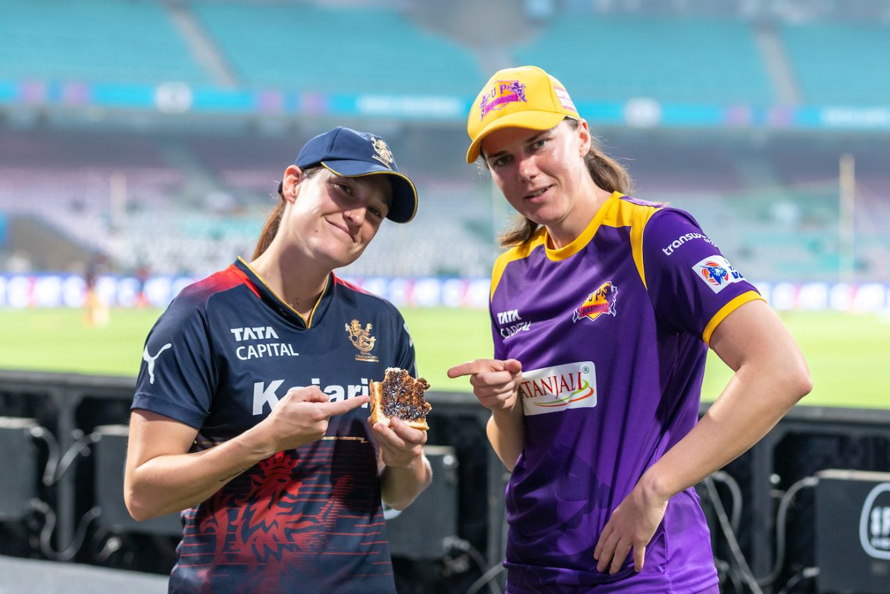 A toast to Megan Schutt and Tahlia McGrath, Royal Challengers Bangalore vs UP Warriorz, WPL, DY Patil Stadium Mumbai, March 15, 2023