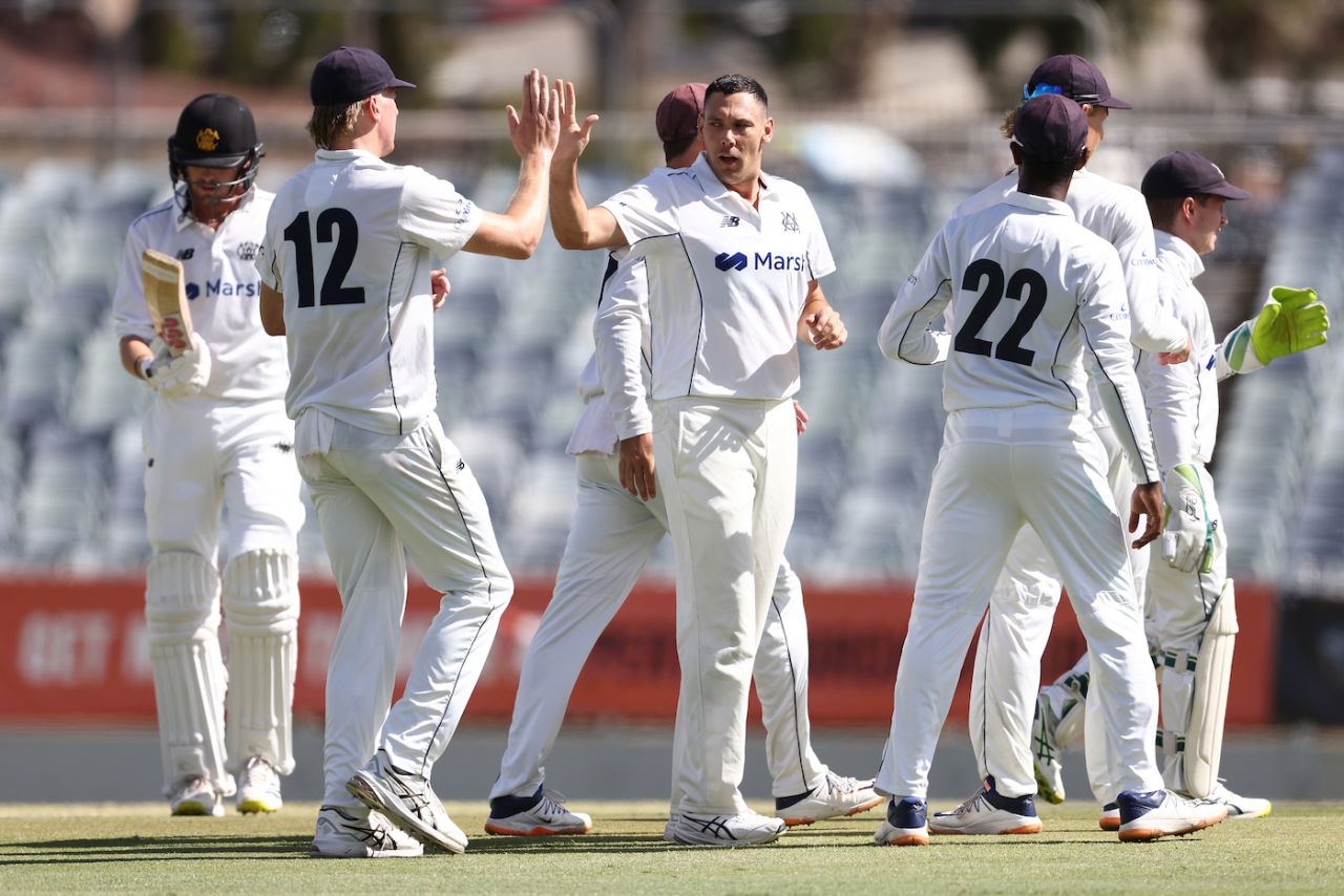 Scott Boland took eight wickets for the match, Western Australia vs Victoria, Sheffield Shield, WACA, March 16, 2023