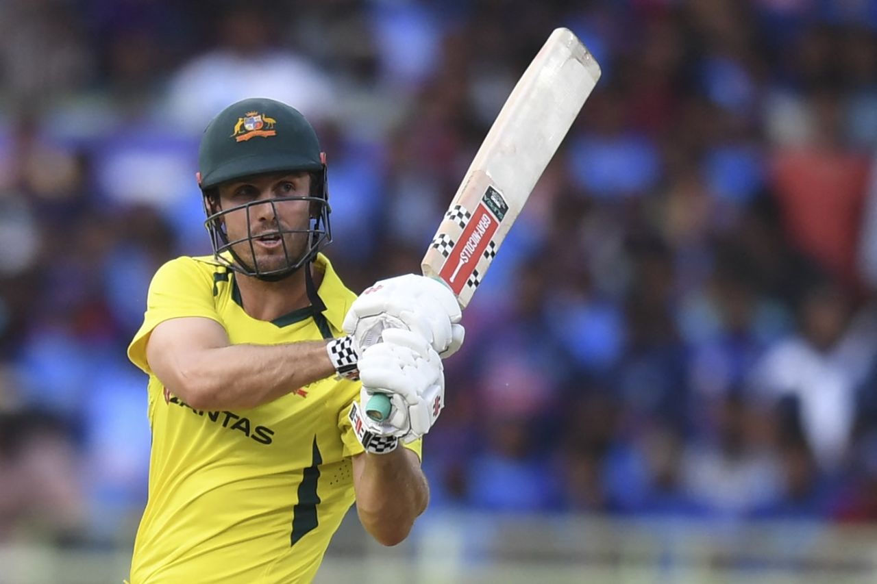 Mitchell Marsh pulls behind square, India vs Australia, 2nd ODI, Visakhapatnam, March 19, 2023