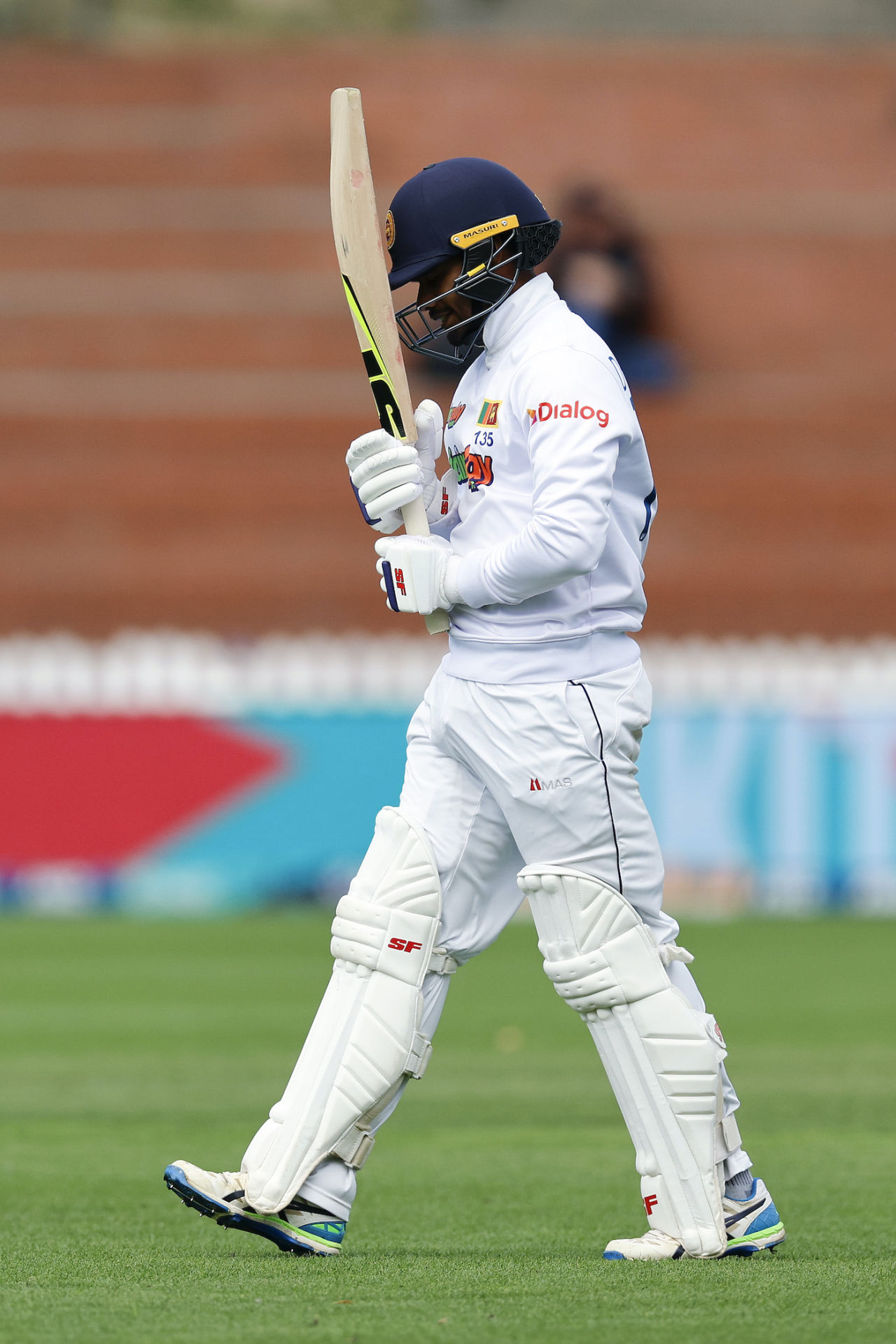 Dhananjaya de Silva is dejected after missing out on a century, New Zealand vs Sri Lanka, 2nd Test, 4th day, Wellington, March 20, 2023
