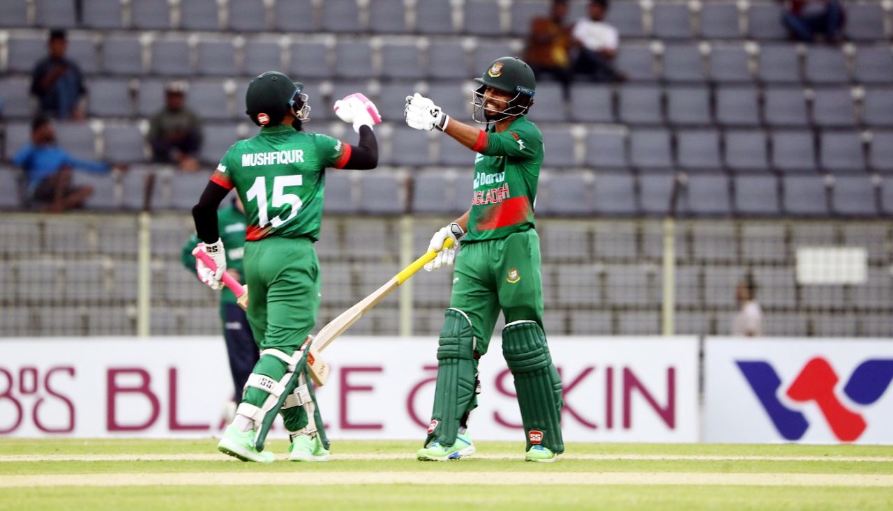 Mushfiqur Rahim and Towhid Hridoy's partnership of 128 took only 78 balls, Bangladesh's fastest in ODIs, Bangladesh vs Ireland, 2nd ODI, Sylhet, March 20, 2023