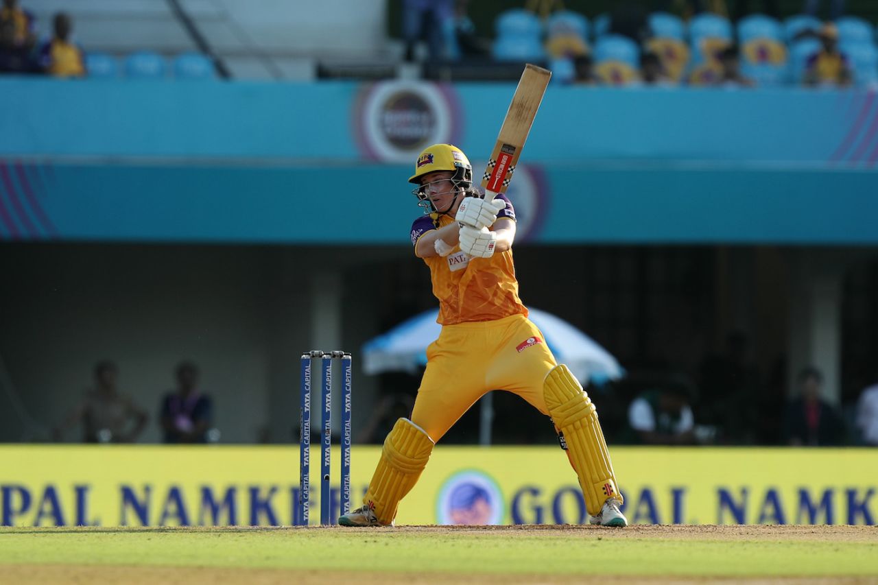 Tahlia McGrath controlled the Warriorz innings after some early wickets, Gujarat Giants vs UP Warriorz, WPL 2023, Mumbai, March 20, 2023