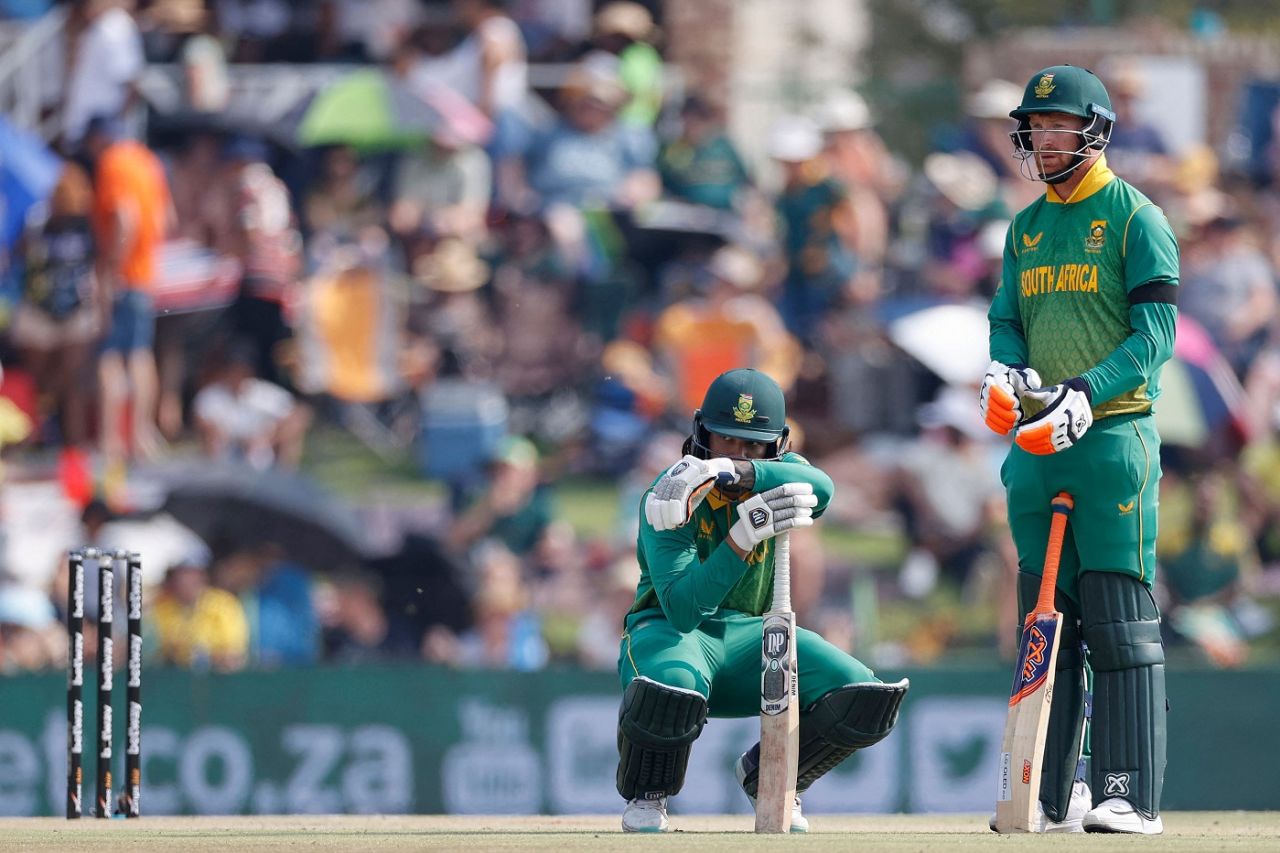 Tony de Zorzi is distraught after he was adjudged lbw to Akeal Hosein, South Africa vs West Indies, 3rd ODI, Potchefstroom, March 21, 2023