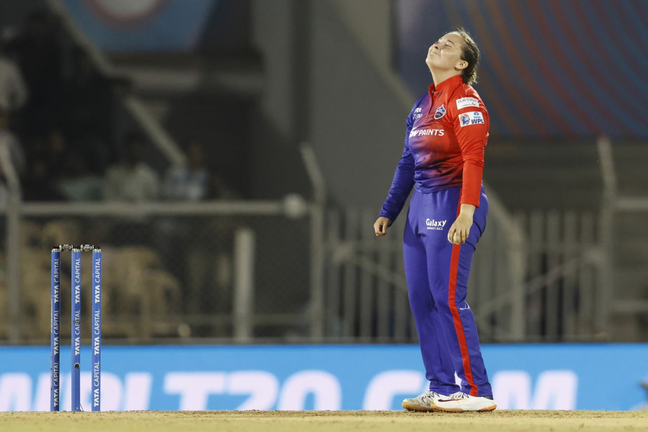 Alice Capsey got the big wicket of Alyssa Healy, Delhi Capitals vs UP Warriorz, Women's Premier League 2023, Brabourne Stadium, Mumbai, March 21, 2023