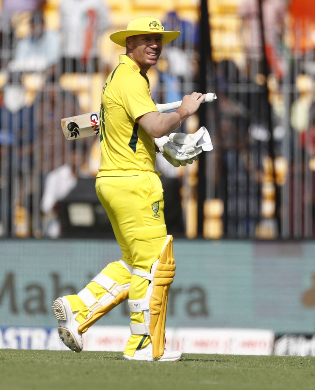David Warner walks back after his 31-ball 23 from No. 4, India vs Australia, 3 rd ODI, Chennai, March 22, 2023